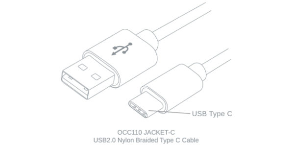 Nylon Braided Type-C Cable - USB 2.0, 1M (HCC110) - Image 5